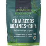 Viva Naturals Organic Chia Seeds 2 LBs - Plant-Based Omega-3 and Vegan Protein, Non-GMO Chia Seeds Organic Perfect for Smoothies, Salads and Chia Seed Pudding, Black Chia Seeds Bulk