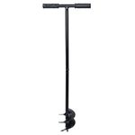 BALWAAN Krishi BE-4M Dual Blade Manual Earth Auger 4-Inch | Hand Operated Soil Digging Tool | Agriculture Post Hole Digger | Garden 4-inch Earth Auger for Plantation | Manual Earth Auger for Farming