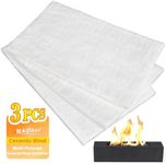 MAQIHAN Ceramic Wool Sheet - 3PACK Ceramic Wool Wick Ceramic Fiber Insulation Fire Pit Insert for All Fireplace Tabletop Firepit Long Burning Time