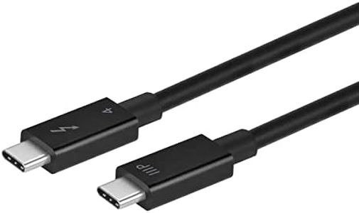 Monoprice Thunderbolt 4 Cable - Intel Certified, 40Gbps, 240 Watts Power Delivery, 8K Ultra HD, 1 Meter, Black