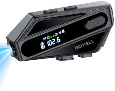 EDYELL Motorcycle Bluetooth Headsets, Wireless Dual Earphone On-Ear Helmet Bluetooth V5.3, HD Calling and HiFi Music, IP67 Waterproof Helmet Bluetooth Headset (C6-Dark Black)