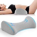 Sotvacmit Lumbar Support Pillow for Bed Relief Lower Back Pain, Memory Foam Back Support Pillow for Sleeping, Waist Sleep Cushion for Side, Back Sleepers Lower Back Bed Pillow(Light Gray)