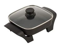 Brentwood Appliances SK46 8-Inch Nonstick Electric Skillet with Glass Lid, One Size, Black