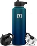 Iron Flask Sports Water Bottle - 1180 ml, 3 Lids (Straw Lid), Vacuum Insulated Stainless Steel, Double Walled, Thermo Mug, Metal Canteen