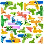 Prextex Water Guns for Kids & Adults, 30pk - Powerful Squirt Guns Bulk, Water Blaster Gun/Pistol, Watergun - Pool Play, Water Shooters, Outdoor & Indoor - Combo Set of Water Guns Bulk, Squirt Toy