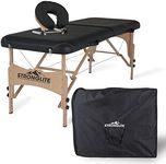 STRONGLITE Portable Massage Table Package Shasta - All-In-One Treatment Table w/ Adjustable Face Cradle, Pillow & Carrying Case, Black