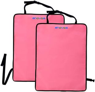 Enovoe Kick Mats - Set of 2 - Back of Seat Protector for Kids Feet - Car Seat Back Protector - Shields from Dirt and Scuffs - Durable Material - 16.8x32.8inch - Pink - Kick Mats Back Seat Protector
