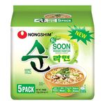 Nongshim Soon Veggie Ramyun Noodle Soup (Pack of 5) 560g