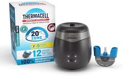 Thermacell Mosquito Repeller E-Series Rechargeable with 20' Mosquito Protection Zone; Up to 9-Hr Battery Life; Includes 12-Hr Refill; Flame or Scent; DEET-Free Bug Spray Alternative
