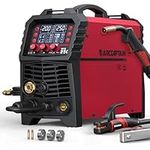 ARCCAPTAIN 250A MIG Welder 110V 220V, 6-in-1 Gas MIG/Gasless Flux Core MIG/Stick/Lift TIG/Spool Gun/Spot Welding Machine Aluminum Welding Machine Professional Welder Machine with Large LED Display