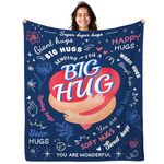 Big Hug Blanket 80 x 60 Flannel Get Well Inspirational Gifts for Women Cozy Throw to Lift Spirits and Warm Hearts