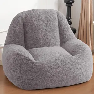 Homguava Bean Bag Chairs for Adults, Giant Beanbag Couch Adult Bean Bag Chair Sofa with Filler Included, Modern Lazy Lounger Comfy Chair for Living ROM(Grey)