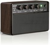 Mini Electric Guitar Amp, Rechargeable 10W Small Portable Guitars Amplifier 5.9*3.9*2.6in Clean/Drive Channels,Wireless Audio,USB-C,6H Working,Headphone Out/AUX In,Compact Practice Travel Speaker Amps