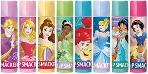 Lip Smacker - Disney Princess Collection - Flavoured Lip Balms for Kids - Lip Balm Gift Set in 8 Different Flavours, Ideal for Parties - Party Pack of 8