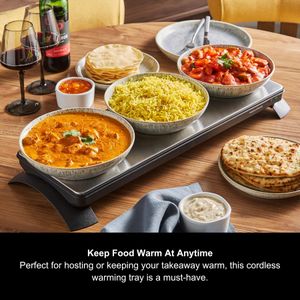 Morphy Richards Cordless Warming Tray – Portable Food Warmer