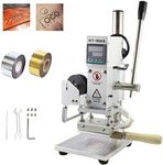 YUNSHINE Multi-Function Digital 220V Foil Hot Stamping Machine Logo Embossing Brass Alphabets Letters Label Bronzing Machine Leather Wood Stamp Embosser Tool Set (Press Board Size：10X13cm)