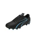 Puma Mens Vitoria FG/AG Black-Luminous Blue Football Shoe - 8 UK (10748305)