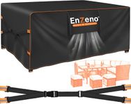 Enzeno New Upgrade Garden Furniture Set Covers Waterproof,500D Heavy Duty Oxford cloth Outdoor Furniture Covers,Wider Vents for Patio Chair and Table Rattan Sofa 242x182x100cm Rectangular