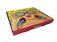 Kagaz Kreations Pizza box 13''x13''x1.5'' (Pack of 50 boxes), Corrugated box, 13 inches