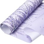 Thenshop 30 Sheets Floral Scented Drawer Liners 14 x 19.5 Inch Dresser Drawer Liner Shelf Liner Non Adhesive Paper Sheets for Kitchen Cabinet Home Shelf Closet (Purple,Lavender)