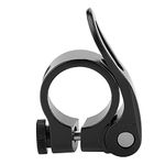 Road Bike Seatpost Clamp Aluminum Alloy Mountain Terrain Bicycle Quick Release Seat Post Clamp 25.4/28.6 Seatpost Clamp (Black)