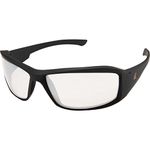 EDGE Brazeau Safety Glasses, Polarized Lenses, Non-Slip, Impact/Scratch Resistant, 99.9% UV Protect, ANSI Z87 Rated (Black Frame, Polarized Clear Vapor Shield)