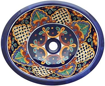 Talavera Mexican Handmade Ceramic Hand Painted Bathroom Sink 23