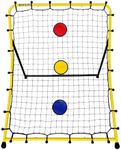 zonlolo Baseball & Softball Rebounder Net with Three Circular Target Zones in Red/Yellow/Blue, Portable Pitching Return Trainer,Three Angles Without Adjusting, Suitable for Kids