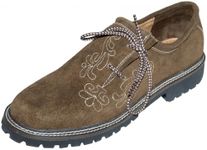 Dirndl Trachten Haus Leather German Embroidered Oktoberfest Lederhosen Haferl Shoe Brown (10)