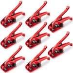 Heavy Duty Poly Strapping Tensioner & Cutter Manual Banding Tools, Banding Tensioner Cutter Cord Strapping Machine Windlass for 1/2" - 3/4" Width Polyester Polyproplyn Strap(8 Pack)