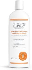 Veterinary Formula Clinical Care Antiseptic and Antifungal Medicated Shampoo for Dogs & Cats, 16 Fl Oz – Helps Alleviate Scaly, Greasy, red Skin – Paraben, Dye, Soap-Free (1 Pack)