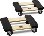 WEN 721218 1000 lbs. Capacity 12 in. x 18 in. Hardwood Furniture Dolly (2-Pack)