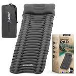 SereneLife Sleeping Pad with Pillow for Camping - Compact Sleeping Mat with Fast Inflation, Lightweight, and Tear-Resistant Backpacking Air Mattress with Carry Bag for Camping, Backpacking, Hiking