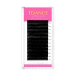 TDANCE Premium D Curl 0.18mm Thickness Semi Permanent Individual Eyelash Extensions Silk Volume Lashes Professional Salon Use Mixed 14-19mm Length In One Tray (D-0.18,14-19mm)