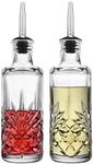 Godinger Oil and Vinegar Dispenser Cruet Set, Condiment Pourer Bottle - Dublin Collection