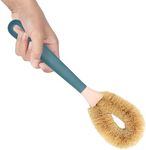 Easy Gleam | Scrub Cleaning Brushes - Hard Scrubber for Cast Iron Cookware - Durable Material with Natural Hard Sisal Bristles - Versatile for Household Cleaning - 11.6'' x 2.9'' (Navy Blue)