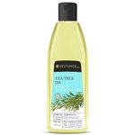 Soulflower Tea Tree Hair Oil | Hair Growth, Scalp Nourishment, Anti Dandruff | Pure, Natural, & Cold Pressed | Tea Tree Essential Oil, Castor, Sesame, Olive & Jojoba Oil | 225ml