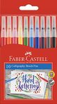 Faber-Castell Creative Brush Calligraphy Colour Markers, Assorted – Pack of 10, (51-551310)