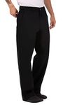 Chef Works Men's Professional Series Chef Pants, Black, X-Large