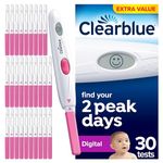 Clearblue Digital Ovulation Test Kit (OPK), Proven to Increase The Chances of Getting Pregnant Naturally, 1 Digital Holder and 30 Tests