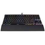 Corsair K65 RGB RAPIDFIRE Compact Mechanical Keyboard (CHERRY MX SPEED RGB, Aircraft-Grade Anodised Brushed Aluminium, 10 Keyless Design, Vibrant Multi-Colour LED Backlighting) QWERTY, Black