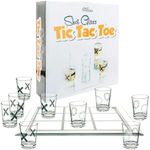 Fairly Odd Novelties Shot Glass Tic Tac Toe Fun Party Board Drinking Game for Two/ Couples, Clear, One Size