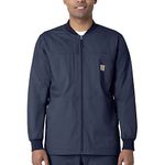 Carhartt Men's Utility Warm-up Jacket Medical Scrubs, Navy, S