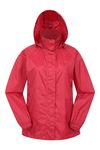 Mountain Warehouse Pakka Womens Waterproof Packable Jacket - Foldaway Hood Jacket, Ladies Coat, Lightweight Rain Jacket - For Autumn Winter, Walking, Travelling Red Women's Size 14