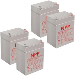 NPP 12V 2.9Ah Rechargeable AGM SLA Battery with F1 Terminals, for UPS, Emergency Light, Alarm Security System etc (4Pcs)