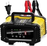 10-Amp Car Battery Charger, 12V and 24V LiFePO4/Lead-Acid(AGM/Gel/SLA..) Battery Charger Automotive, Battery Maintainer,Trickle Charger and Desulfator,Automatic Smart Charger for Truck Boat Motorcycle