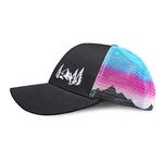 Grace Folly Beach Trucker Hats for Women- Snapback Baseball Cap for Summer (Mountain Mesh Print)