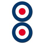 2 x 150mm/6" Glossy Vinyl Stickers - RAF Roundel The Who Mod Target Vespa #0215 (Self Adhesive)