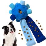 CIIVURR Snuffle Ball for Dog Toys Unbreakable Upgrade Ball Interactive Toy Foraging Snuffle Mat Puppy Treat Dispenser Slow Feeder Dog Puzzle Toys for Small, Medium, Large Pets (Blue)