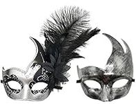 Costume Mask Feather Masquerade Mas